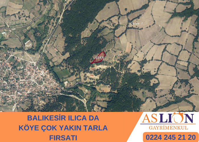 BALIKESİR ILICA DA KÖYE ÇOK YAKIN TARLA FIRSATI